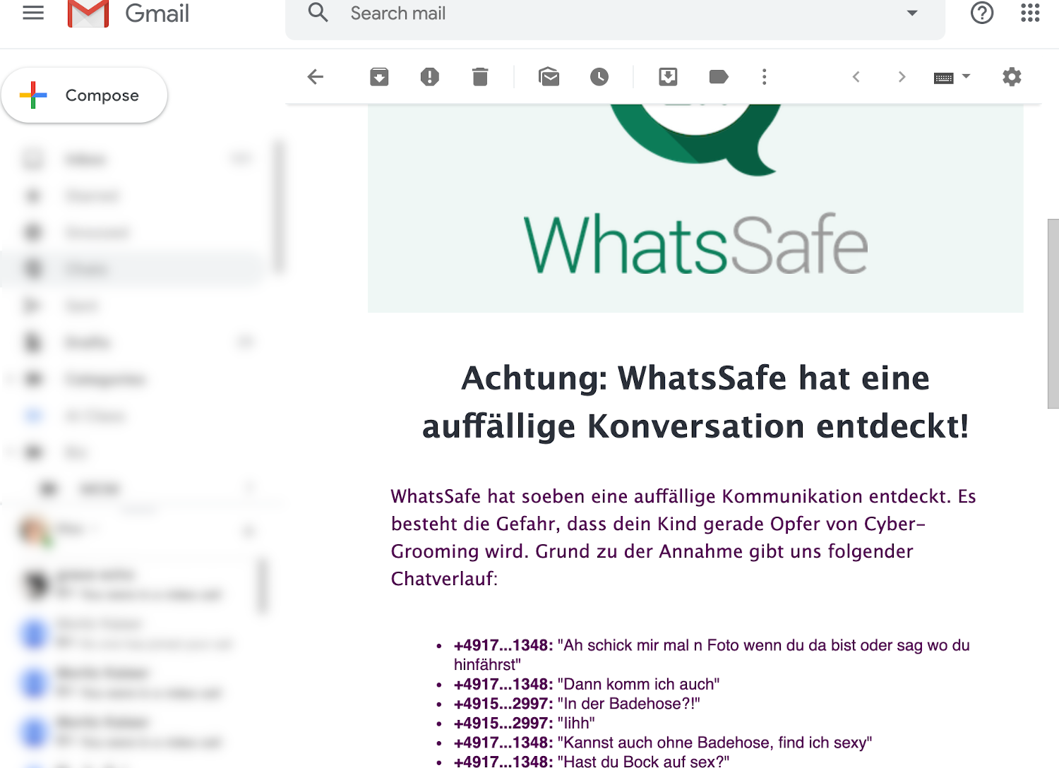 WhatsSafe Alarm-E-Mail